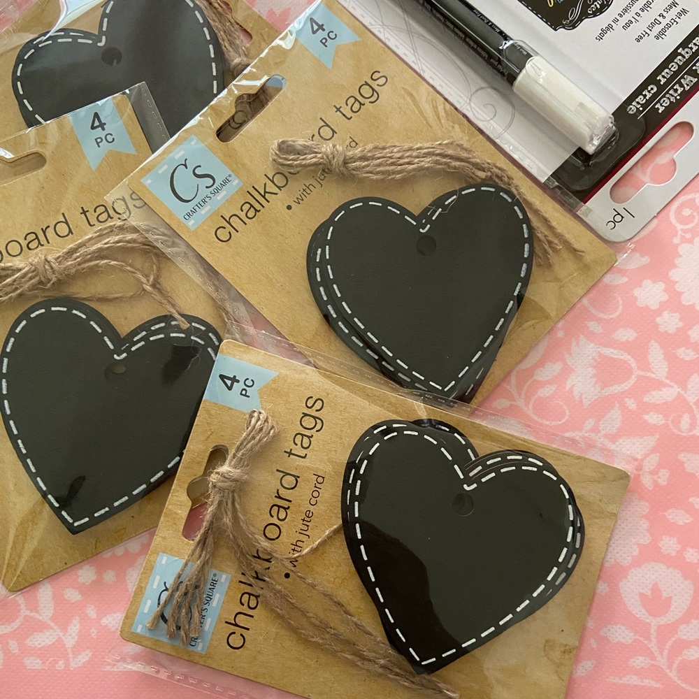 10 packs of 4 Chalk board tags